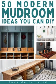 50 Modern Mudroom Ideas You Can DIY Modern Mudroom Ideas, Mud Room Colors, Diy Mudroom Ideas, Ikea Mud Room, Modern Mudroom, Mudroom Ideas Diy, Modern Farmhouse Mudroom, Mudroom Cubbies