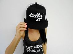 Killin It Hat - Strong Girl Clothing Womens Trucker Hat, Workout Hat, Gym Hat, Gym Rats, Clothing Reference, Inspiration Fitness, Baby Sun Hat, Cap Hats, Killin It