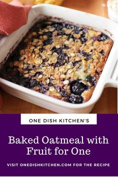 baked oatmeal with fruit for one