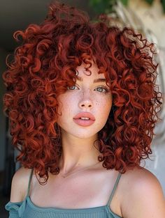 Red Color On Brown Hair, Red And Green Hair Color, Red Hair Brown Skin, Light Skin Black Hair, Colors For Curly Hair, Hair Colors For Curly Hair, Colorful Curly Hair, Color Curly Hair