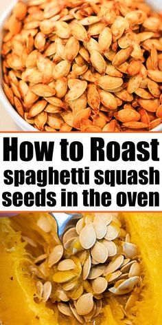 how to roast spaghetti squash seeds in the oven