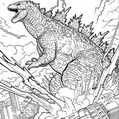 Boost Skills: Godzilla Printable Coloring Pages for Kids Motor Coordination, Printable Coloring Pages For Kids, Skill Development, Improve Focus, Skills Development, Printable Designs, Educational Activities, Kids Activities, Printable Coloring Pages