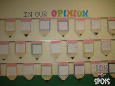 a bulletin board with writing on it that says in our opinion, do's and don'ts