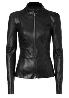 Introducing our meticulously crafted Handmade Women's Genuine Lambskin Black Leather Jacket. This long sleeve jacket boasts a sophisticated collar and a slim fit silhouette, perfect for adding elegance to your ensemble. Designed for formal wear and suitable for winter and all-season wear, it features a convenient zipper closure and no pockets. Custom-made to plus sizes, this jacket ensures a flattering fit for every body type. Elevate your winter wardrobe with this timeless piece, crafted from premium genuine lambskin leather for unparalleled quality and style. Fitted Biker Jacket, Leather Garments, Mode Mantel, Casual Leather Jacket, Womens Black Leather Jacket, Womens Biker Jacket, Lambskin Leather Jacket, Slim Fit Jackets, Leather Jacket Black