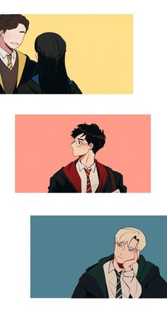 three different avatars from the harry potter series