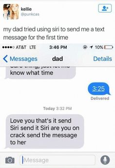 two texts are being shared to each other on their cell phones, one is telling the other