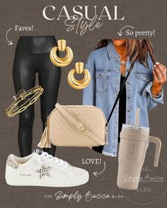 Casual Trendy Outfits, Tennis Shoes Outfit, Office Casual Outfit, Women Outfit, Clothing Styles, Casual Sets, Outfits With Leggings