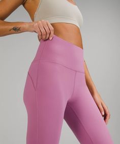 Groove Super-High-Rise Flared Pant *Nulu | Women's Pants | lululemon Lululemon Fitted Activewear With Built-in Shorts, Functional Lululemon Bottoms With 5-inch Inseam, Lululemon Mid-rise Activewear For Sports, Lululemon Mid-rise Activewear, Lululemon Sporty Activewear With Hip Pockets, Lululemon Mid-rise Athleisure Activewear, Fitted Lululemon Gym Bottoms, Compressive Lululemon Sports Bottoms, Lululemon Pink Workout Bottoms