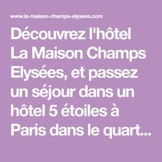 the words are written in french and english on a purple background with an image of a hotel