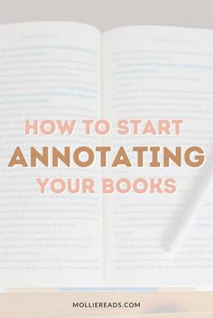 an open book with the title how to start annotating your books