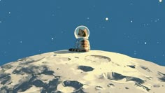 an astronaut sitting on the moon with his feet up in the air and looking at the stars