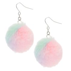 Claires Stuff, Blue Pink Outfit, Pom Pom Drop, Pompom Earrings, Claires Earrings, Pom Earrings