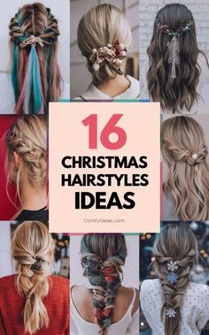 Cute Christmas Hairstyles For Kids, Christmas Hairstyles For Kids, Cute Christmas Hairstyles, Messy Side Braid, Dutch Braid Updo, Christmas Hairstyle, Festive Hair, Christmas Party Hairstyles, Hairstyles Theme