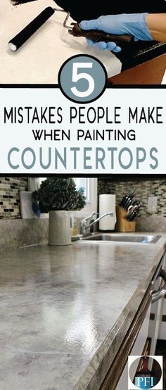 a counter top with the words 5 ways to make it look like you are painting