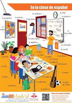 a poster with people sitting at a table in front of a whiteboard and writing on it