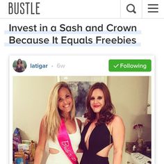 Featured in bustle.com listing the reasons why a sash should be #1 on your list to having the best bachelorette party! One hint, "Free stuff!!" Go check it out: http://www.bustle.com/articles/178224-how-to-throw-your-best-friend-an-epic-bachelorette-party Bride To Be