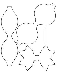 an image of the shape of a vase with two flowers on each side and one flower in