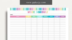 Work Schedule Printable Template – Digital download for organizing and managing work shifts Staff Schedule Template, Work Schedule Template, Schedule Printable, Schedule Planner, Work Schedule, Planning And Organizing, Planner Templates, Schedule Template, Budgeting Money