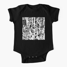 Get my art printed on awesome products. Support me at Redbubble #RBandME: https://www.redbubble.com/i/baby-onesie/Modern-Abstract-White-Scribble-Pattern-On-Black-by-Cultradesign/57213328.WO9DW?asc=u