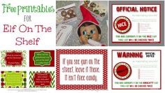 elf on the shelf free printables for elf on the shelf with pictures and instructions