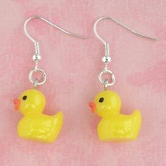 Also Available As Clip-Ons (+1$) Same Day Shipping If Ordered By 4pm - #Earrings #Lesbianearrings #Birds #Handmadeearrings #Jewelry - Cute / Handmade / Earrings / Lesbian / 90s / 80s / 70s / 00s / Y2k / Indie / Retro / Dangling / Adorable / Lesbian Earrings / Cheap / Silver / Jewelry / Fishhook / Homemade / Girl / Boy / Gay / Hippie / Dangle Earrings / Dangle / Trendy / Trending / Fashion / Tumblr / Fun / Funny / Aesthetic / Tiktok / Weird / Funky / 2000s / Baby / Teen / Trends / Alt / 50s Jewelry, Yellow Duckling, Lesbian Earrings, Toy Duck, Crazy Earrings, Weird Jewelry, Funny Earrings, Quirky Earrings, Indie Jewelry