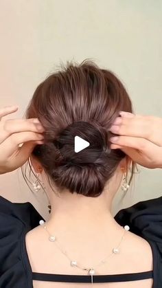 Hairstyles For Bangs, Pretty Short Hairstyles, Low Bun Hairstyles Tutorial, 2024 Tips, Easy And Beautiful Hairstyles, Easy Bun Hairstyles For Long Hair, Medium Hair Braids