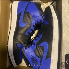 Worn Once Great Condition Blue Jordans, Jordan 1s, Mens Shoes Sneakers, Men's Shoes, Jordan, Shoes Sneakers, Color Blue, Size 10, Man Shop