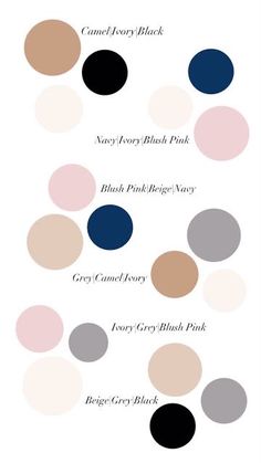 the different shades of black, pink, grey and white are shown in this color scheme