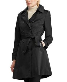 Find ideas๏ฟฝand inspiration for Ralph Lauren women's Water Resistant Black Trench Coat - XXL - retail $200, Women's Coats Jackets Trench Coat Belt, Coat Belt, Black Trench Coat, Hooded Trench Coat, Trench Coat Style, Classic Trench Coat, Double Breasted Trench Coat, Belted Trench Coat, Trench Coat Black