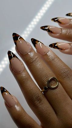 August Nails, Cheetah Nails, September Nails, French Tip Nail Designs, Nagel Tips