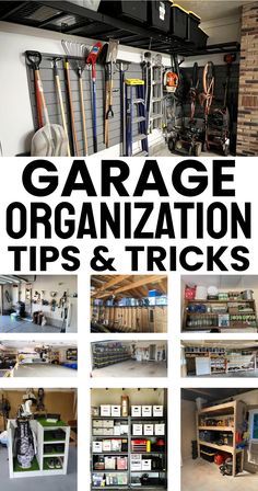 Garage Organization Tips and Tricks To Organize ALL The STUFF - Decluttering Your Home and Life Tool Storage Organization Ideas, Garage Tidy Ideas, Detached Garage Organization, Garage Yard Tool Organization, Lawn Equipment Storage Ideas Garage, Inexpensive Garage Organization, Best Garage Organization Ideas, Organized Garage Storage