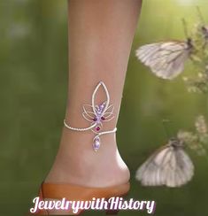 Silver ankle bracelet for woman, Silver Lotus flower anklet bangle, Wire wrapped flower anklet If you want to change the usual look, it's simple, put a anklet bangle! The  upper anklet bangle is an original jewelry. This bicep bangle has been created with a Sparkly Czech crystals and silver plated wire. To know your size, please measure the foot - the narrowest point slightly above the ankle. This design is copyrighted, don't copy. Adjustable Anklets For Spring Gift, Elegant Adjustable Anklets For Spring, Elegant Spring Anklets As Gifts, Elegant Spring Anklets For Gift, Elegant Spring Anklets For Gifts, Flower Shaped Anklets For Spring Gift, Flower Anklets For Spring, Perfect As A Gift, Spring Flower Anklets, Adjustable Ankle Wrap Jewelry As A Gift