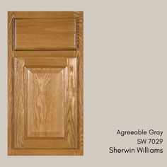 an image of a wooden door with the words agreeable gray sw 709