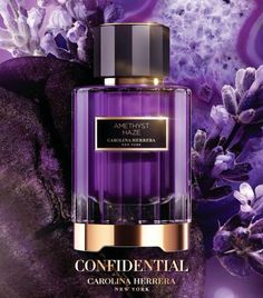 Carolina Herrera Amethyst Haze, Purple Perfume Photography, Purple Perfume, Violet Perfume, Carolina Herrera Perfume, Cologne Scents, Vanilla Patchouli, Purple Bottle