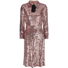 Brown Sequin Dress, Brown Cocktail Dress, Sequined Dresses, Brown Sequin Dresses, Brown Cocktail, Metallic Dresses, Gucci Dresses, Embroidered Cocktail Dress, Dresses Brown