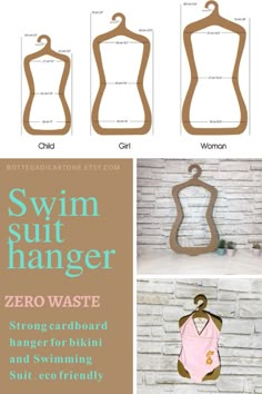 Swimsuit Hanger, Cardboard Hanger, Boutique Store Displays, Ruangan Studio, Boutique Inspiration, Store Design Boutique, Sewing Room Design, Suit Hangers, Body Form