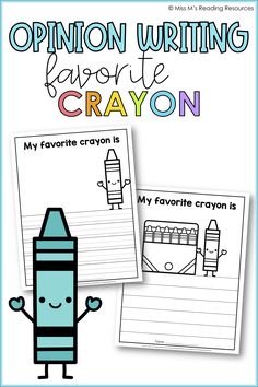 an image of a crayon writing paper with the caption for my favorite crayo