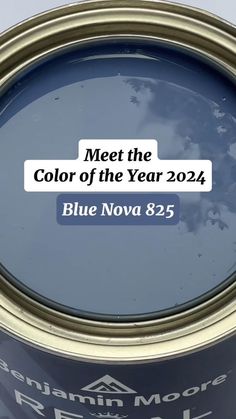 a blue paint can with the words meet the color of the year 2012