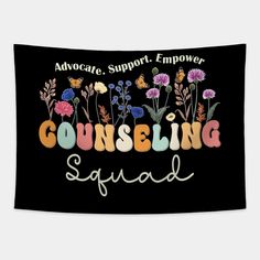 a black banner with flowers and words that says,'constiling squad '