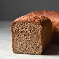 a loaf of bread sitting on top of a table