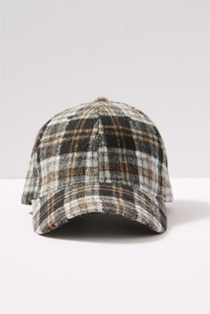 Add the finishing touch to any fall-forward look with this EVEREVE baseball cap, featuring soft plaid fabric and an adjustable slider at back. Plaid Hat, Fall Forward, Plaid Hats, Fall Closet, Clare V, Brand Style Guide, Plaid Fabric, Sock Shop, Fall Shopping