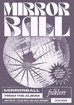 the poster for mirror ball from the album folklore