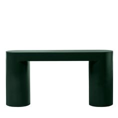 a dark green table on a white background