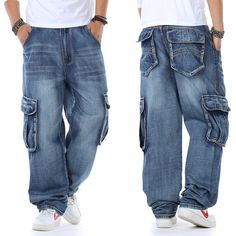 Biker Jeans Men, Fit Cargo Pants, Skate Pants, Denim Pants Mens, Biker Jeans, Loose Jeans, Baggy Pant, Pantalon Large