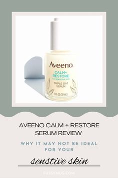 I wanted to love this Aveeno serum, but unfortunately, it gave me hives! Find out which "soothing" ingredient included in the Aveeno Triple Oat Serum may actually CAUSE irritation for those with sensitive skin. Aveeno Serum, Sensitive Skincare Routine, Skin Care Routine Korean