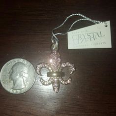 New With Tags. Fleur De Lis Pendant Made Of Swarofski Pink Crystals.Size Is Just A Tad Taller Than A Quarter. Price Is Firm. Dr Belongings, Pink Pendant, Aesthetic Wedding, Fame Dr, Swarovski Jewelry, Cute Cars, Pink Crystal, Christmas List, Womens Jewelry Necklace