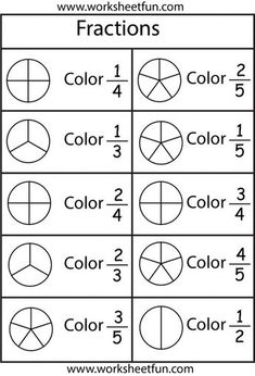 worksheet for fraction numbers and fractions with the word fraction written below it