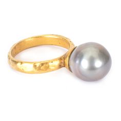 Tahitian Pearl Hammered Stackable Ring    * Tahitian Pearl    * 18k Yellow Gold    * P-1922  *Include ring size in note section when adding to cart. Stack Ring, Tahitian Pearls, Stackable Ring, Stackable Rings, Stacking Rings, Ring Size, Yellow Gold, Ring, Yellow