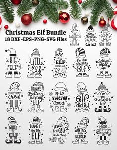 christmas elf bundle svt files