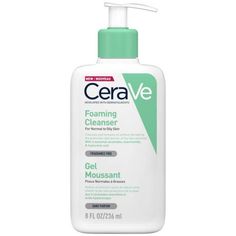 CeraVe Foaming Cleanser For Oily Skin:
CeraVe Foaming Cleanser is a purifying, yet gentle cleanser that controls excess sebum whilst removing dirt, oil, pollution and make-up without stripping the skin. After use, this cleanser leaves your skin feeling clean and refreshed. Developed with Dermatologists, this cleanser is formulated for sensitive skin that is normal to oily and prone to discomfort and imperfections.
Benefits of CeraVe Foaming Cleanser:

Developed with Dermatologists.
Removes dirt, oils, pollution and make-up.
Purifies and cleanses the skin.
Deeply cleanses pores.
Does not strip the skin: 3 essential ceramides protect the skin's barrier.
Soap-free formula: non-drying.
Hypoallergenic and suitable for sensitive skin.
Fragrance-Free Formula.
Suitable for the face and body.
Featu Cerave Foaming Cleanser, Cerave Cleanser, Cerave Moisturizing Lotion, Best Facial Cleanser, Daily Face Wash, Cleanser For Oily Skin, Drugstore Skincare, Hydrating Cleanser, Foaming Facial Cleanser